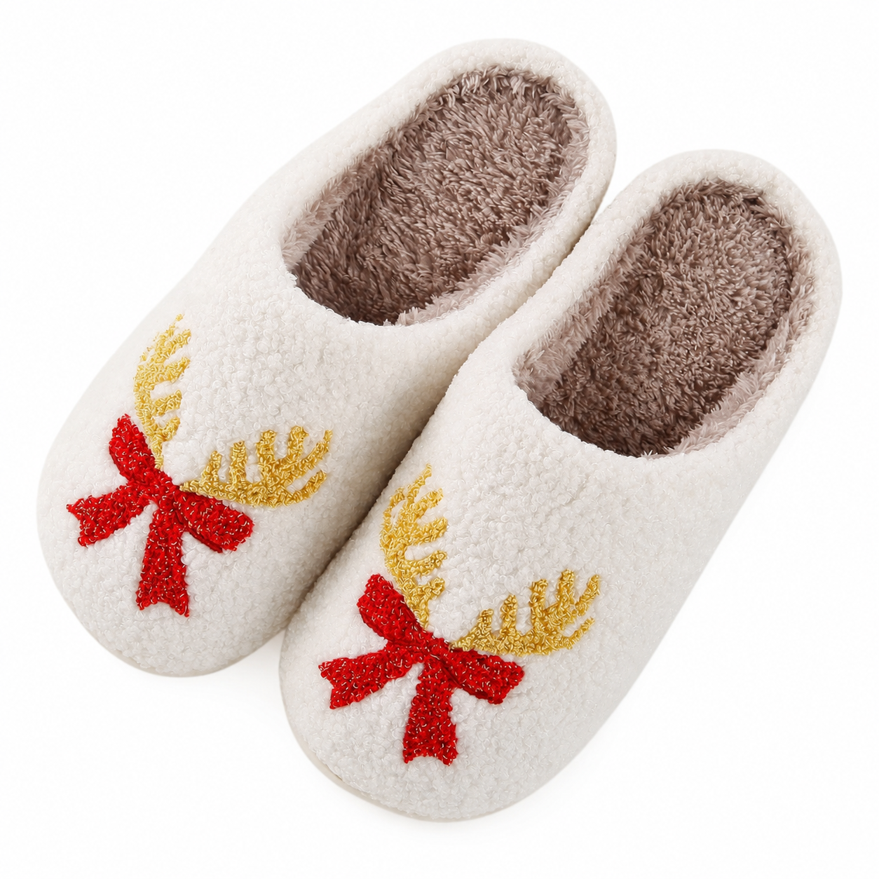 Christmas Memory Foam Winter House Slippers for Women and Men