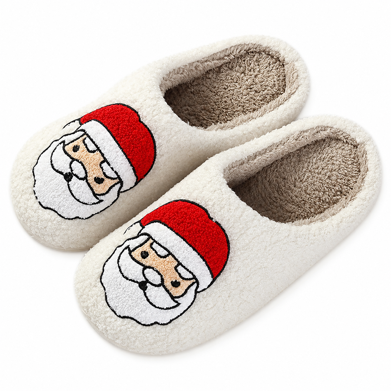 Christmas Fuzzy House Slippers Indoor Outdoor for Women and Men