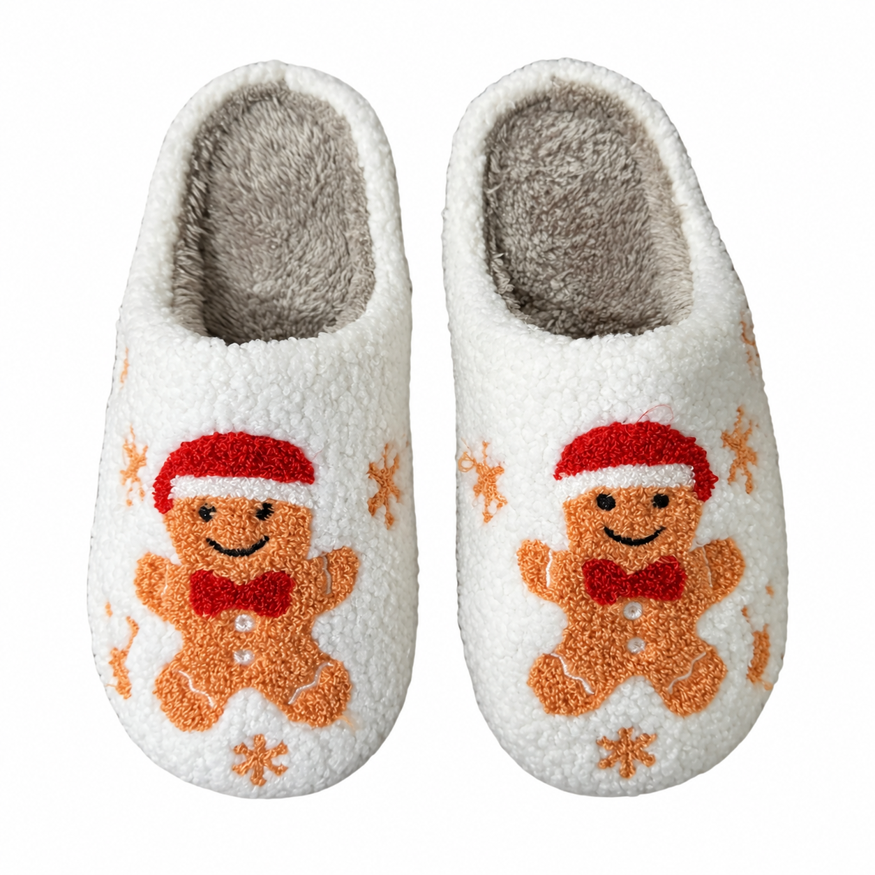 Christmas Fuzzy House Slippers Indoor Outdoor for Women and Men