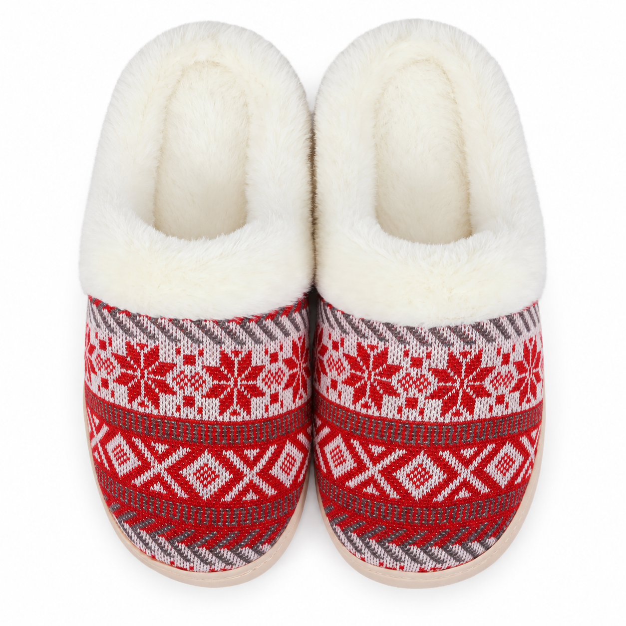 Warm Christmas House Slippers Soft Winter Shoes for Women