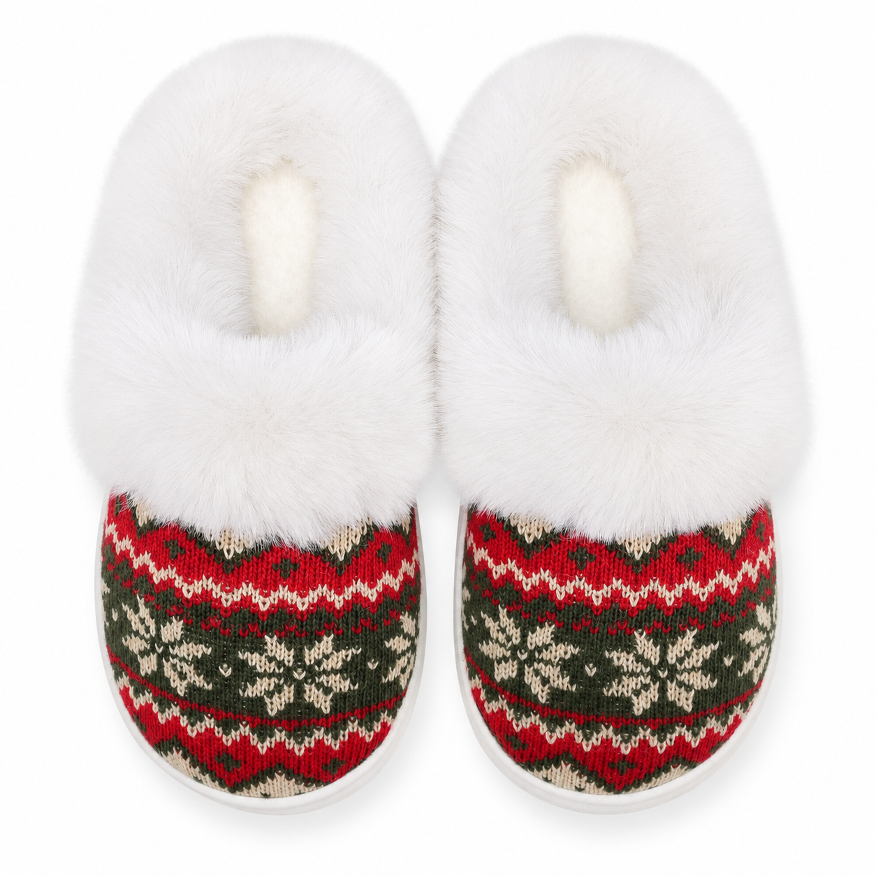 Warm Christmas House Slippers Soft Winter Shoes for Women