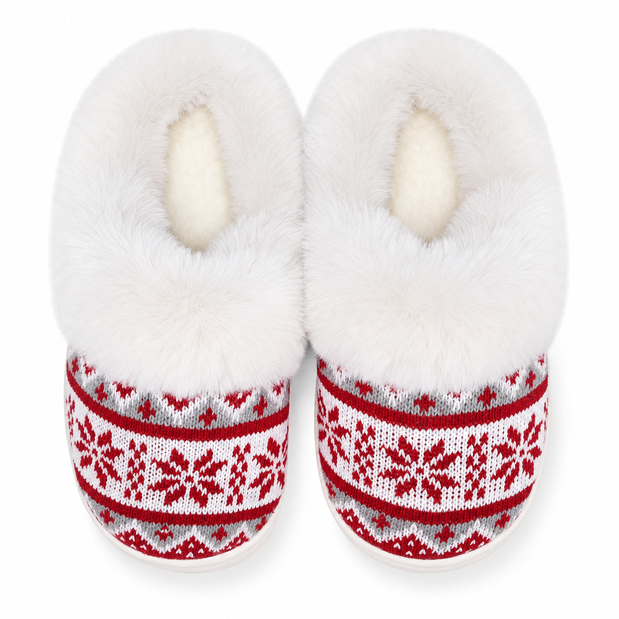 Warm Christmas House Slippers Soft Winter Shoes for Women