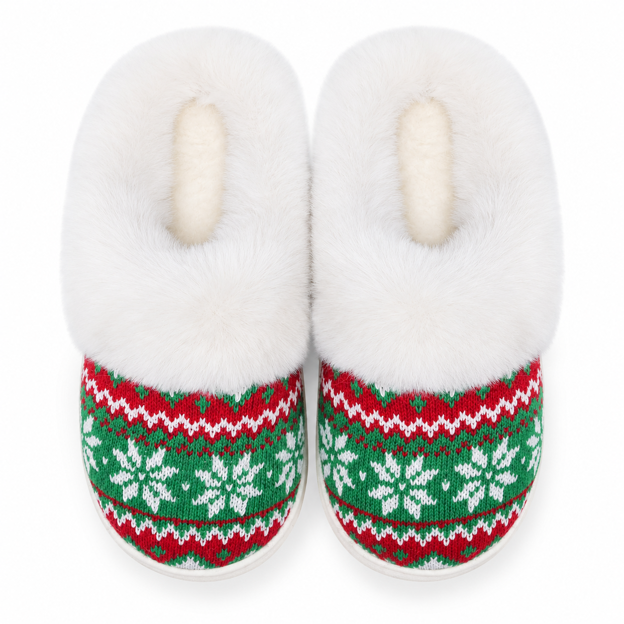 Warm Christmas House Slippers Soft Winter Shoes for Women