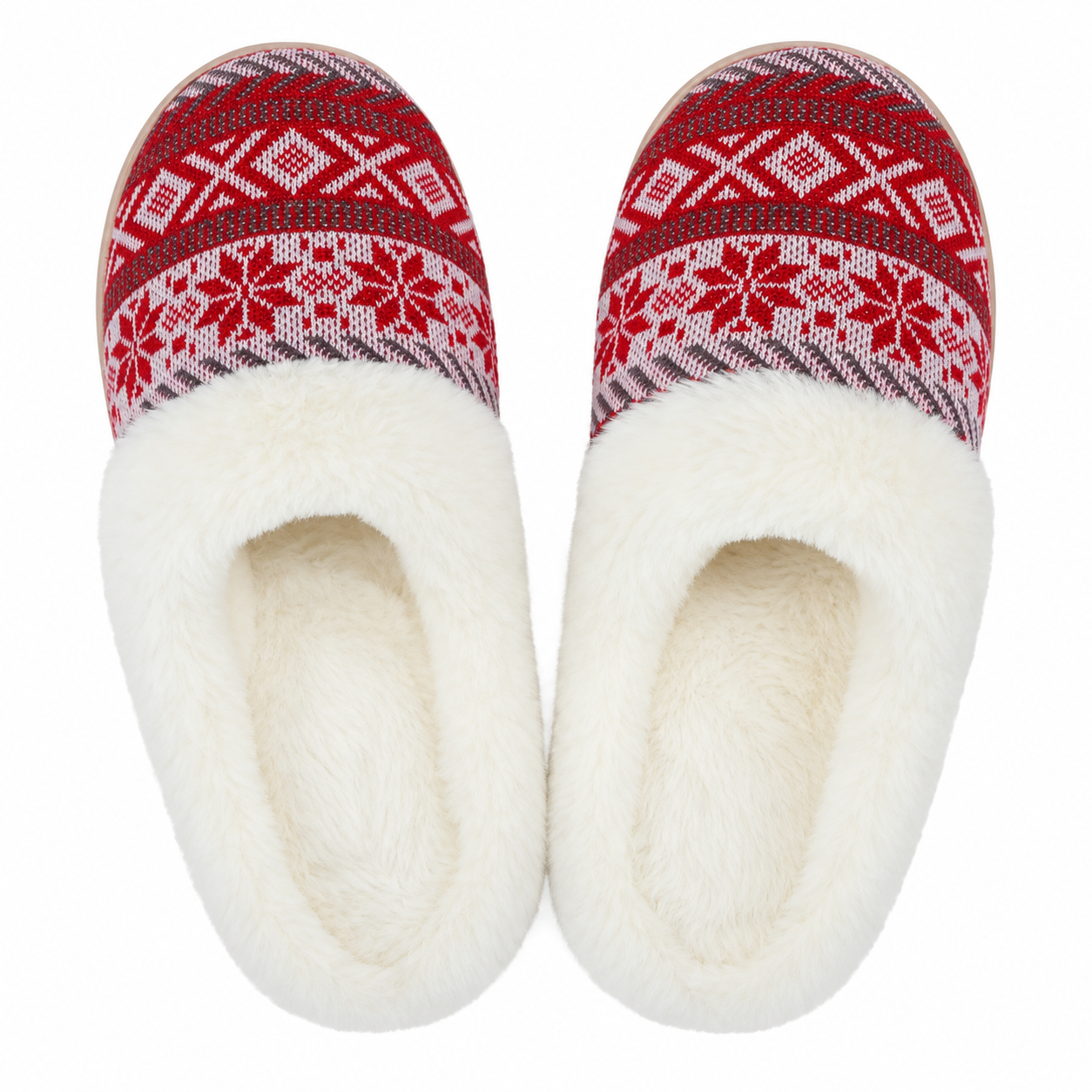 Warm Christmas House Slippers Soft Winter Shoes for Women