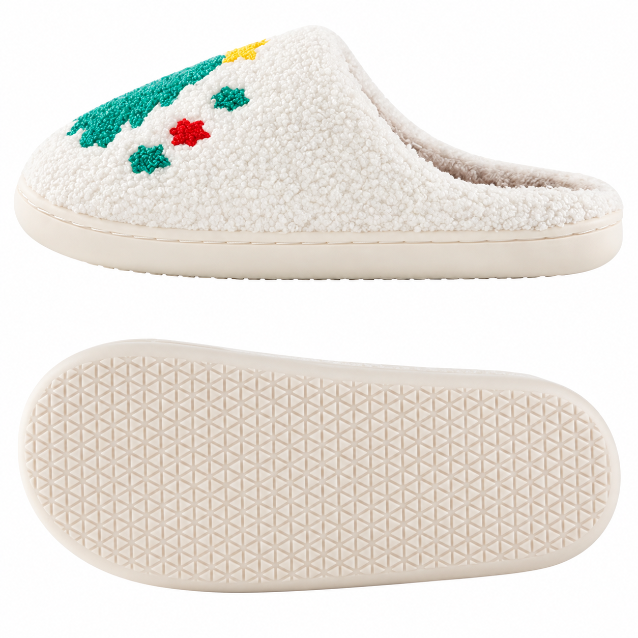 Christmas Plush Winter House Slippers Soft Warm Shoes for Women and Men
