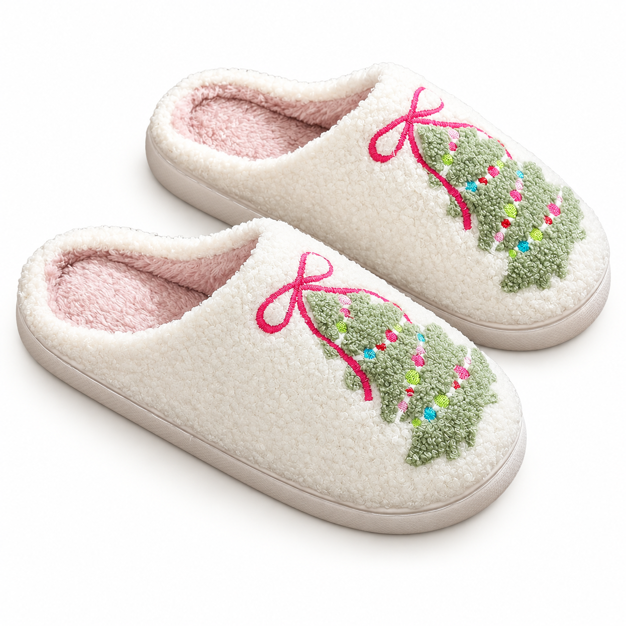 Christmas Soft Plush Warm Fuzzy Slippers for Women and Men