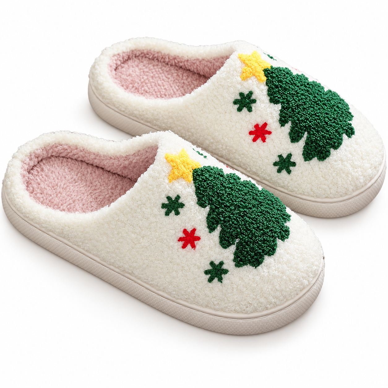 Christmas Soft Plush Warm Fuzzy Slippers for Women and Men
