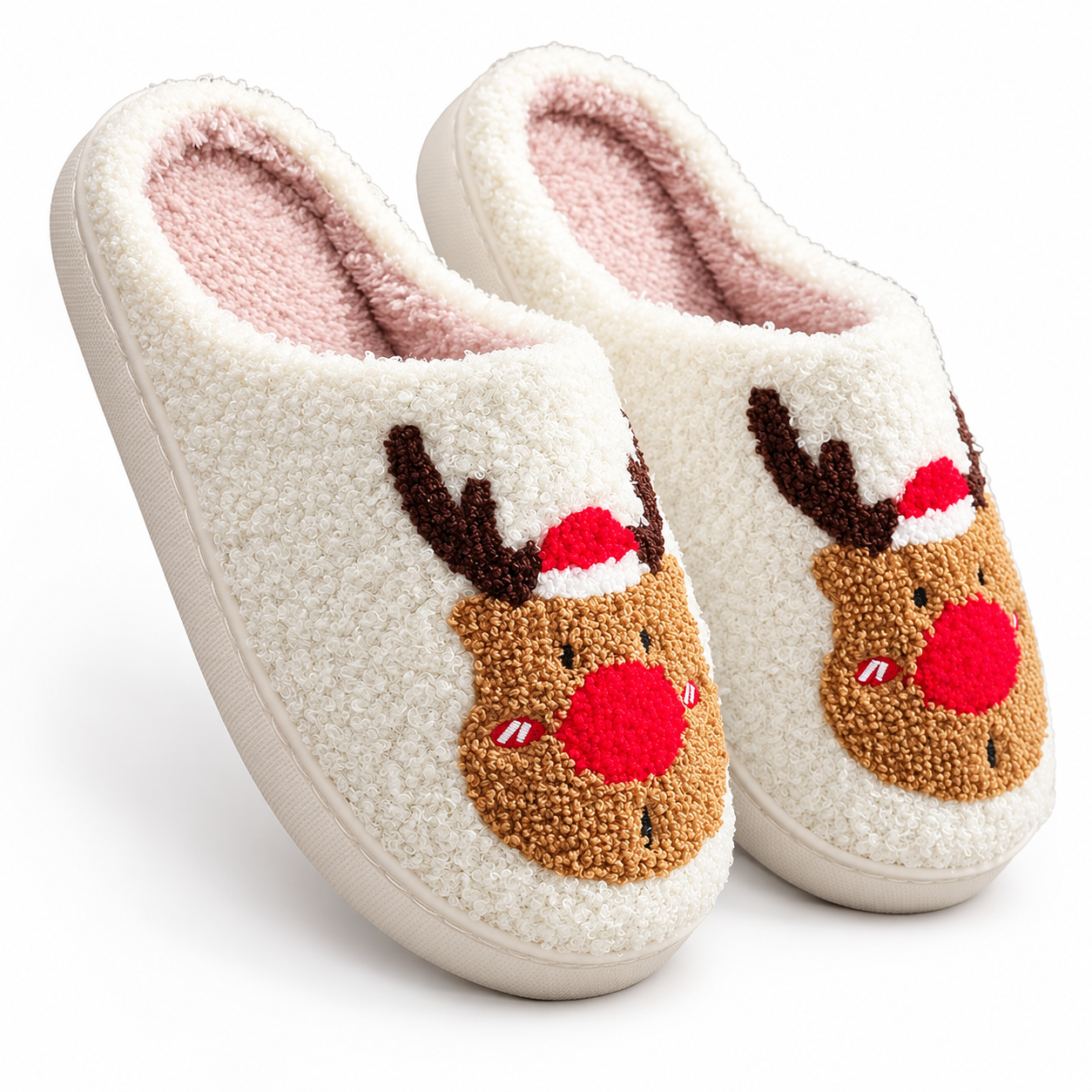 Christmas Soft Plush Warm Fuzzy Slippers for Women and Men