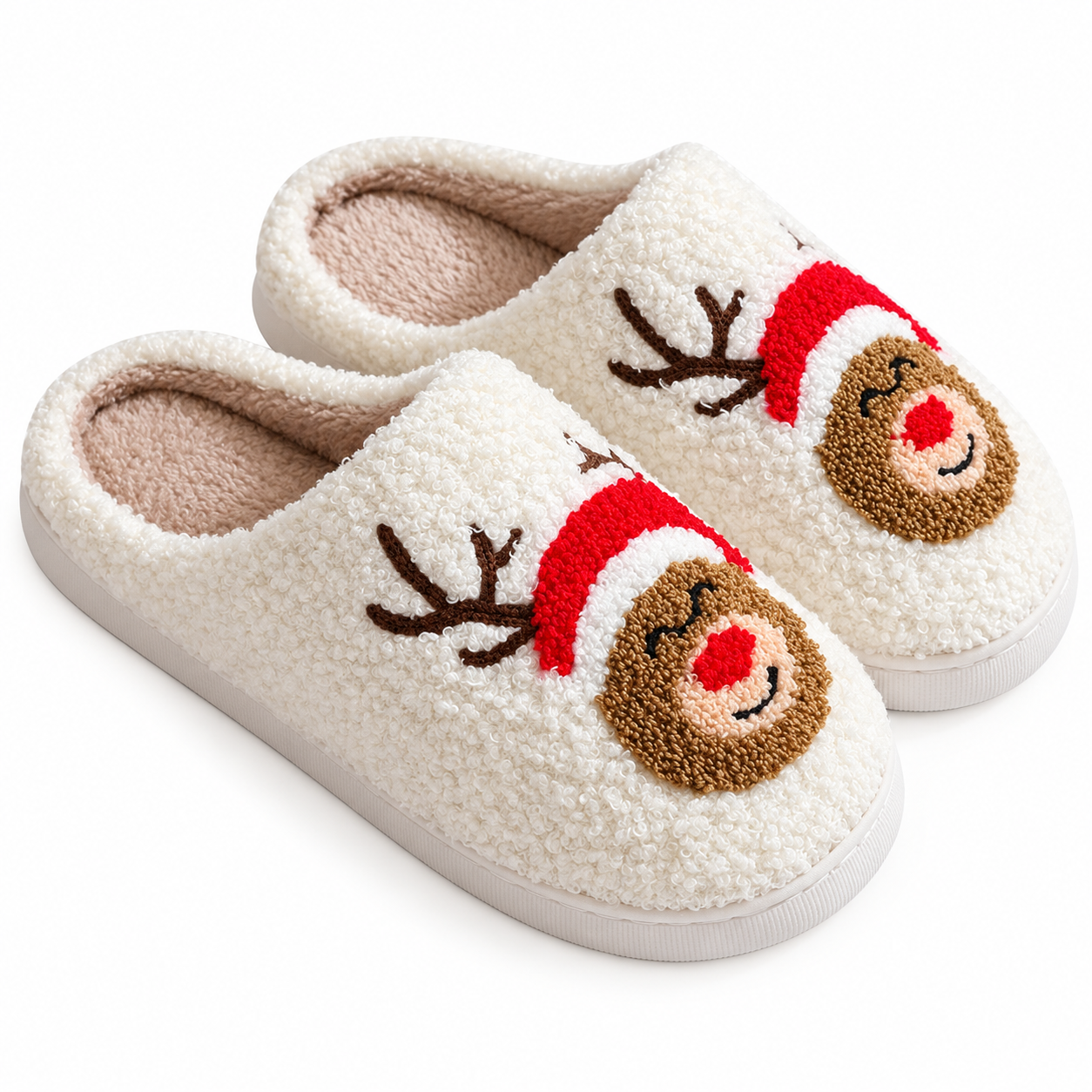 Christmas Soft Plush Warm Fuzzy Slippers for Women and Men
