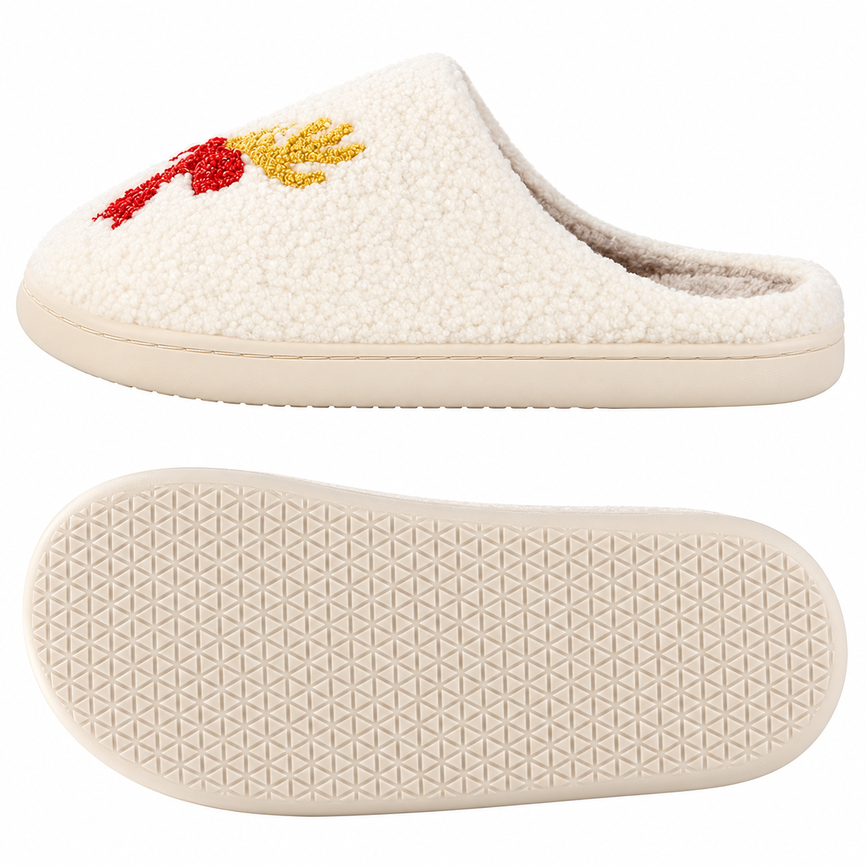 Christmas Plush Fuzzy House Slippers for Women and Men