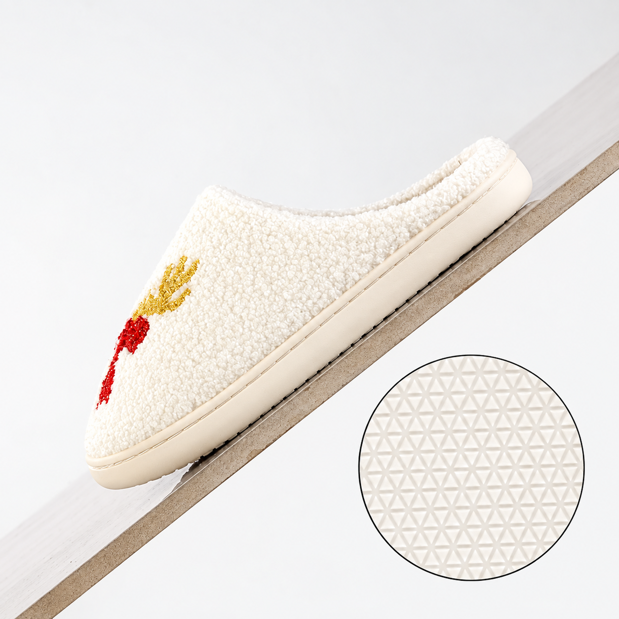 Christmas Plush Fuzzy House Slippers for Women and Men