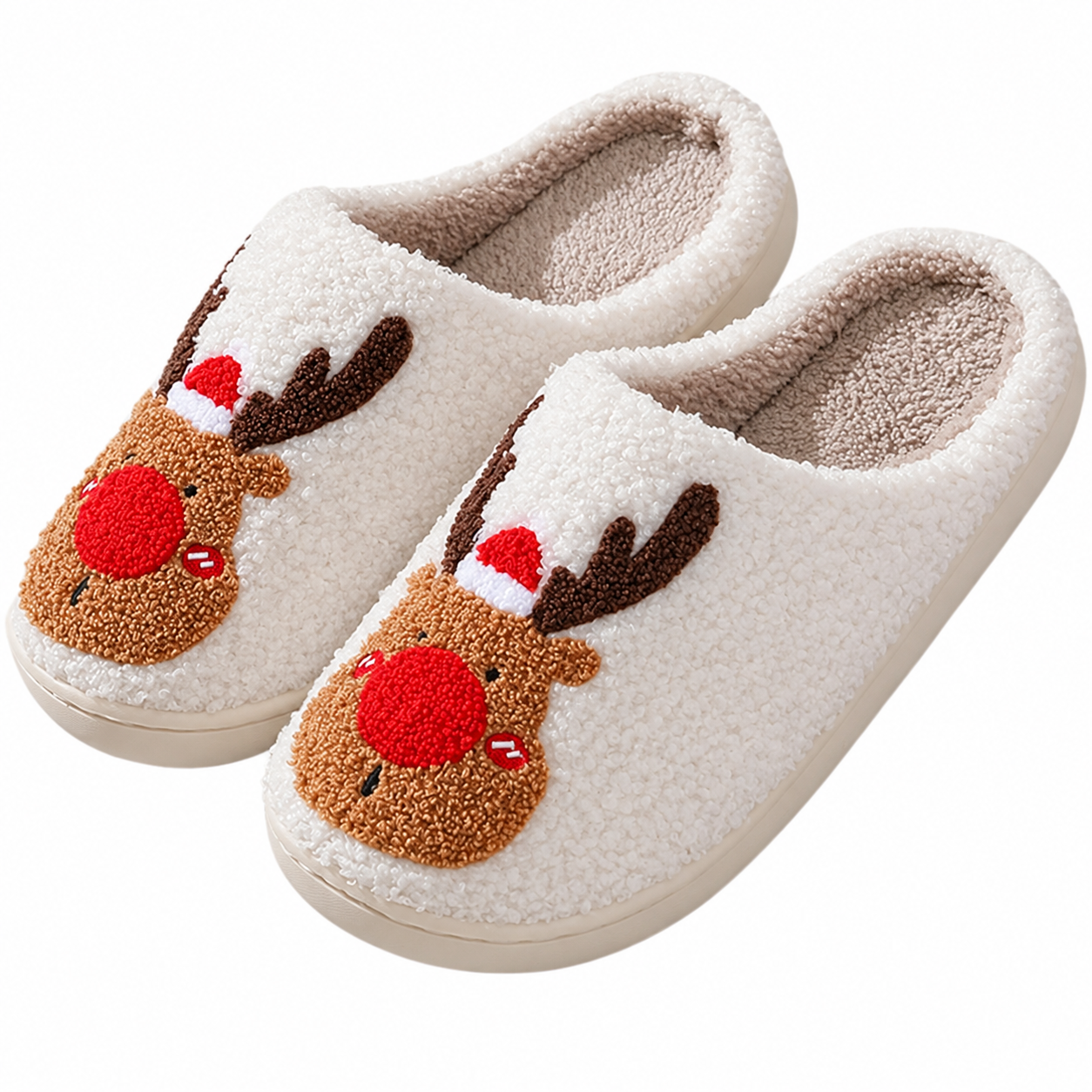 Christmas Themed Warm Indoor Slippers For Women And Men