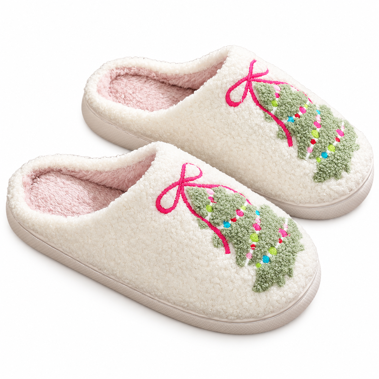 Christmas Themed Warm Winter Fuzzy Indoor Shoes For Men And Women
