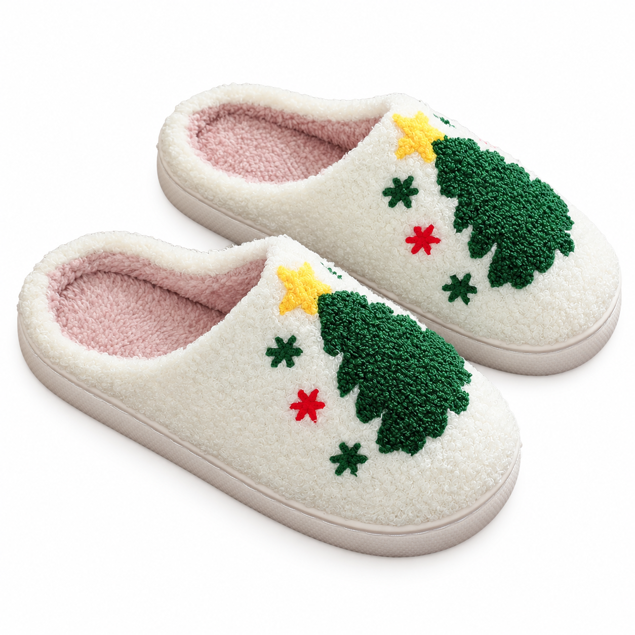 Christmas Themed Warm Winter Fuzzy Indoor Shoes For Men And Women