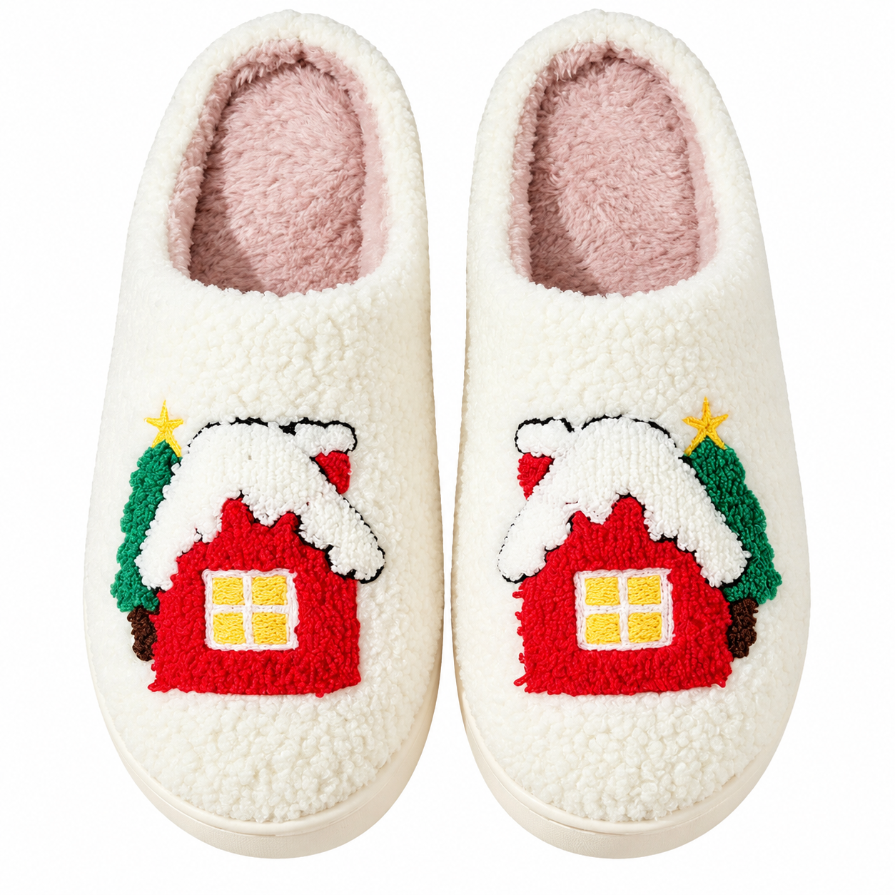 Casual Everyday Wear Plush Indoor Slippers For Men And Women