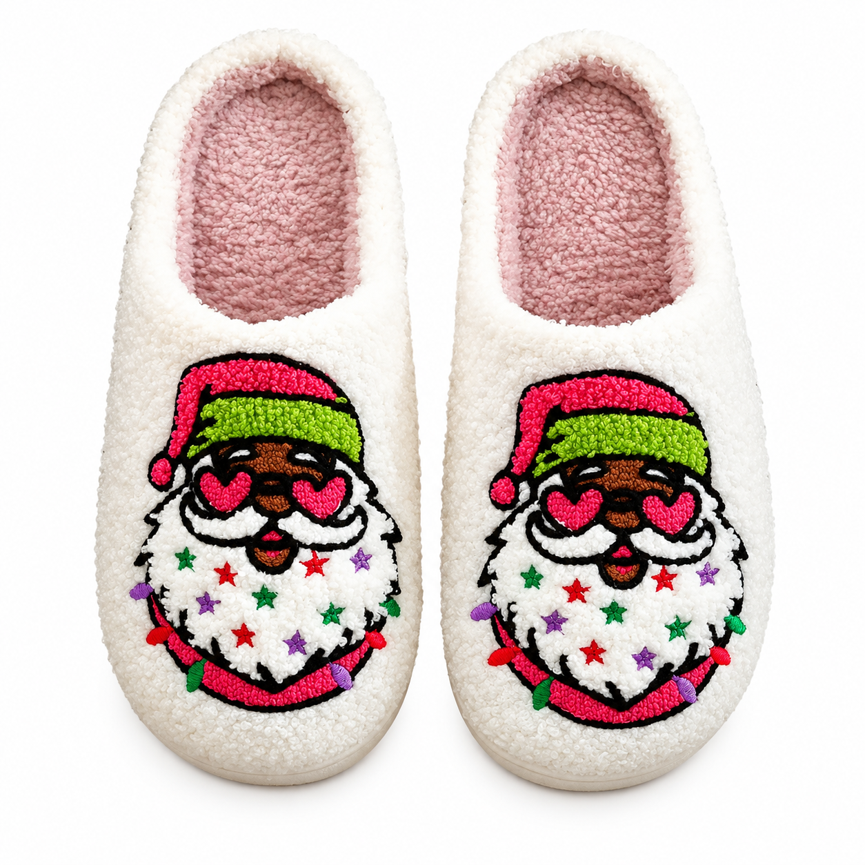 Christmas Themed Fluffy Plush Cozy Indoor Slippers For Men And Women