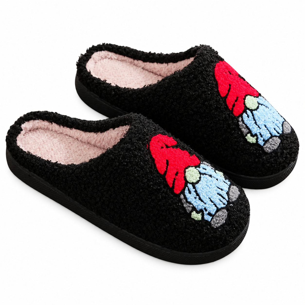 Christmas Themed Fluffy Plush Cozy Indoor Slippers For Men And Women