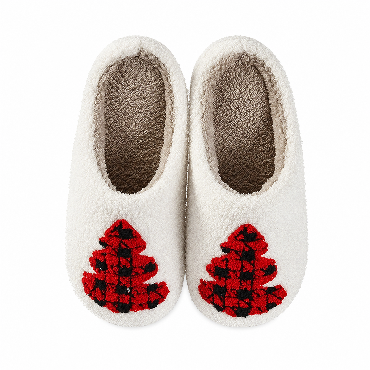 Christmas Themed Fluffy Plush Cozy Indoor Slippers For Men And Women