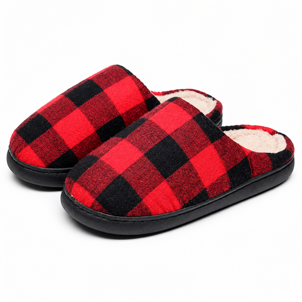 Christmas Themed Fluffy Plush Cozy Indoor Slippers For Men And Women