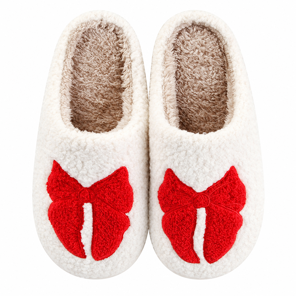 Christmas Themed Plush Warm Indoor Slippres For Men And Women