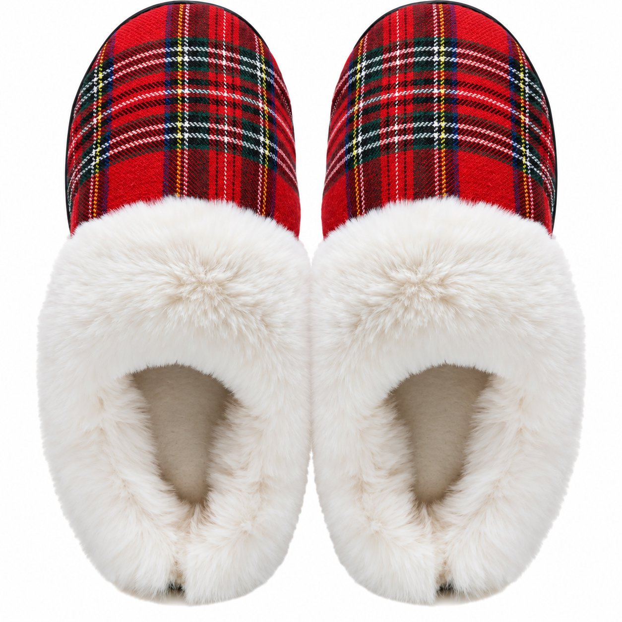 Christmas Memory Foam Plush House Slippers Indoor Outdoor for Women