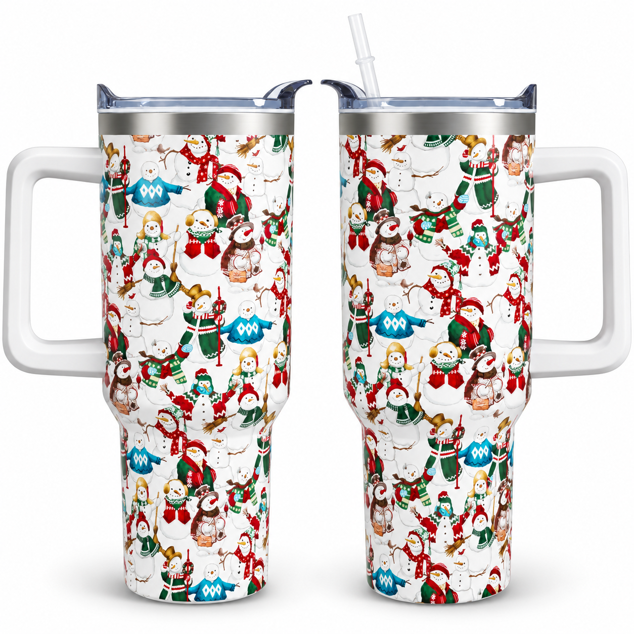 40 oz Christmas Themed Vacuum Insulated Travel Tumbler