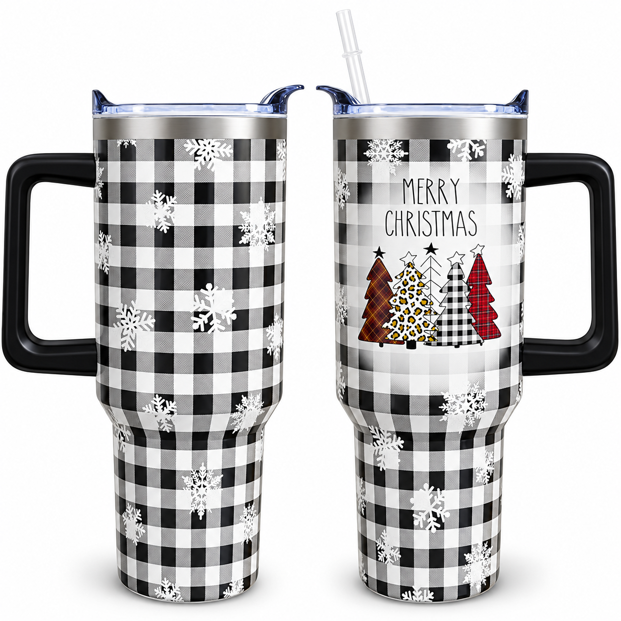 40 oz Christmas Themed Vacuum Insulated Travel Tumbler