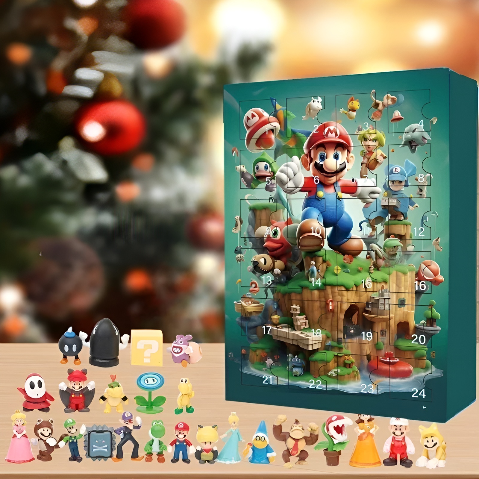 Christmas Advent Calendar With 24 Day Countdown And Cartoon Character Figures