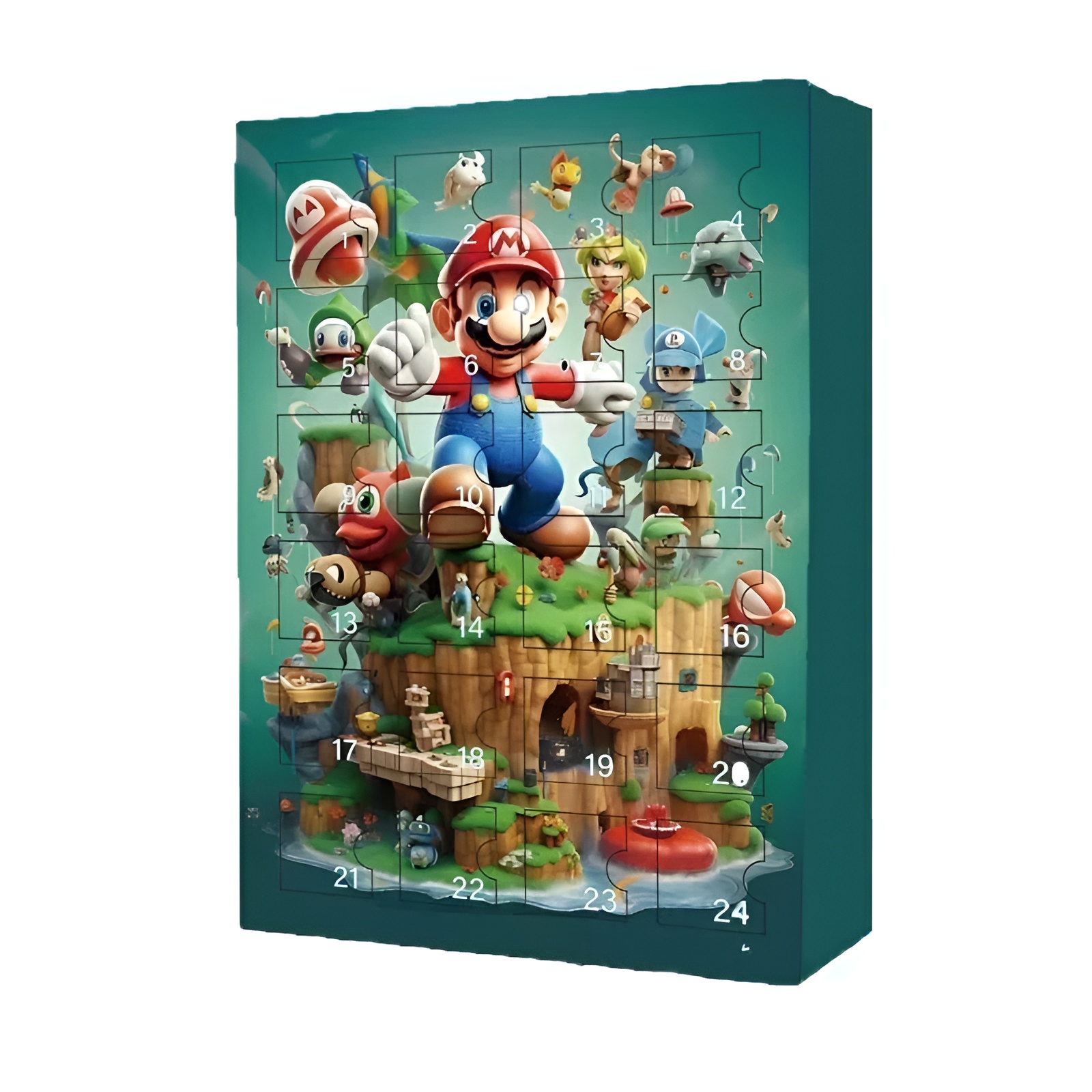 Christmas Advent Calendar With 24 Day Countdown And Cartoon Character Figures
