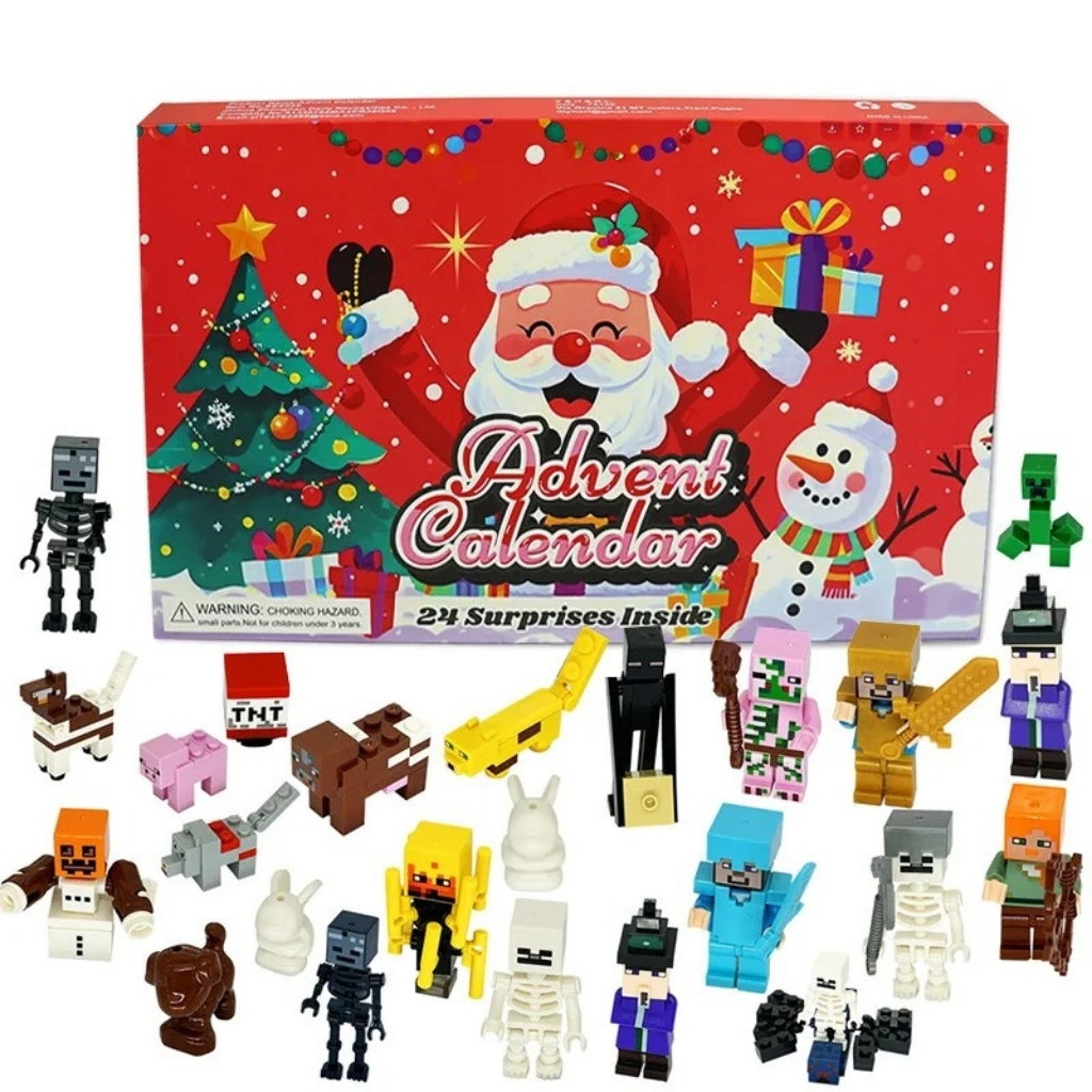 Christmas Countdown Calendar With 24 Superhero Mini Figures For Kids