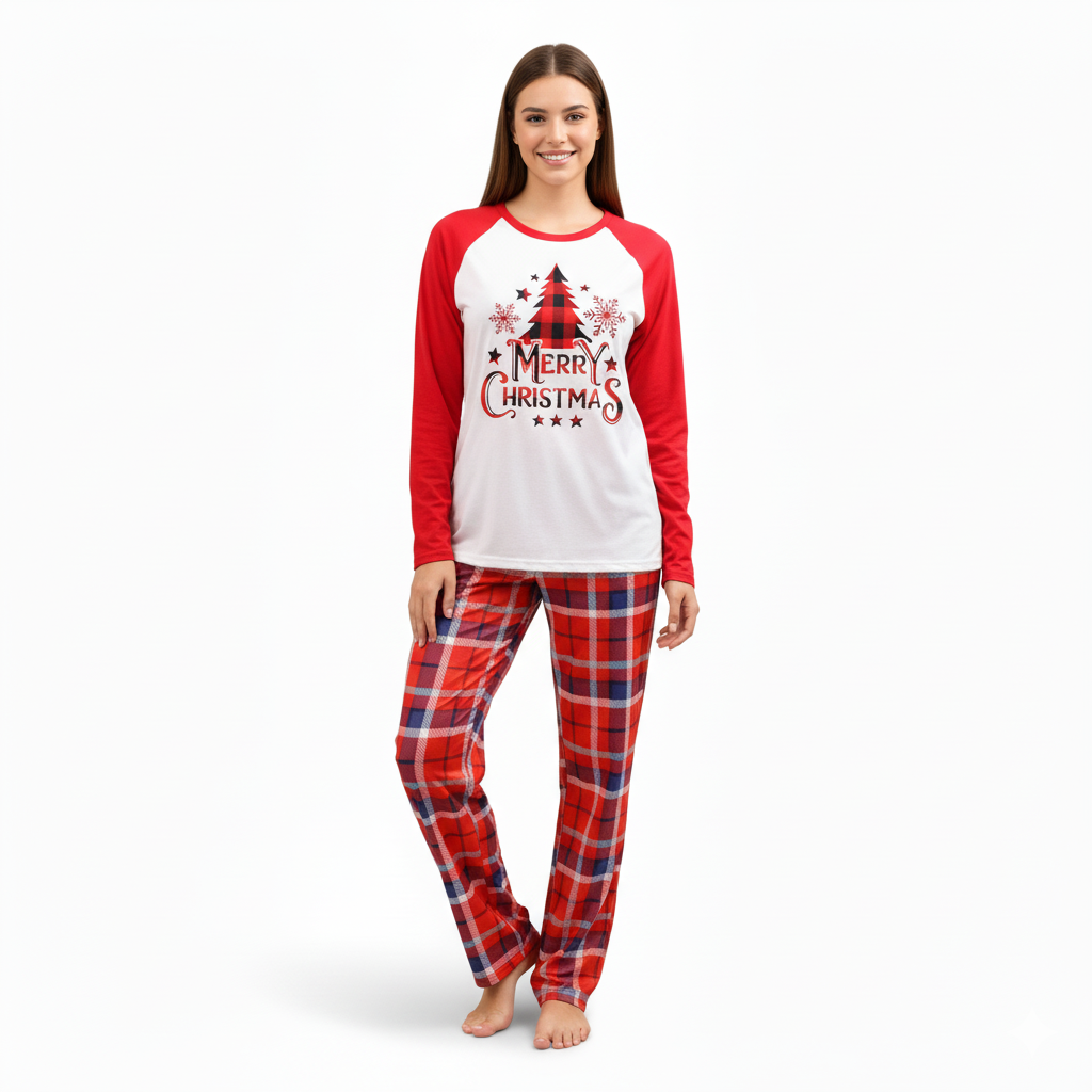 Christmas Design Family Nightwear Matching Pajama Set