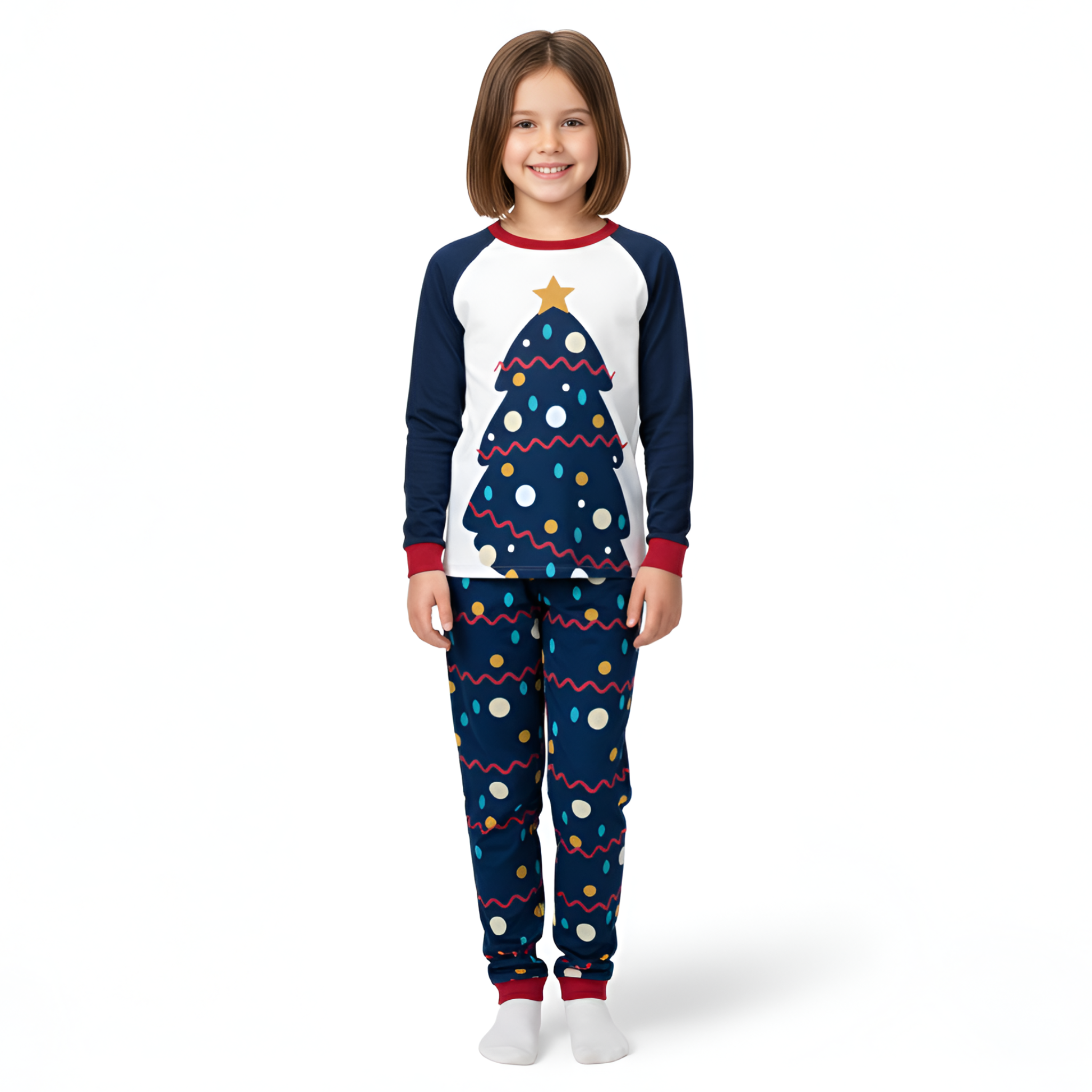 Christmas Family Matching Pajama Sets with Festive Print