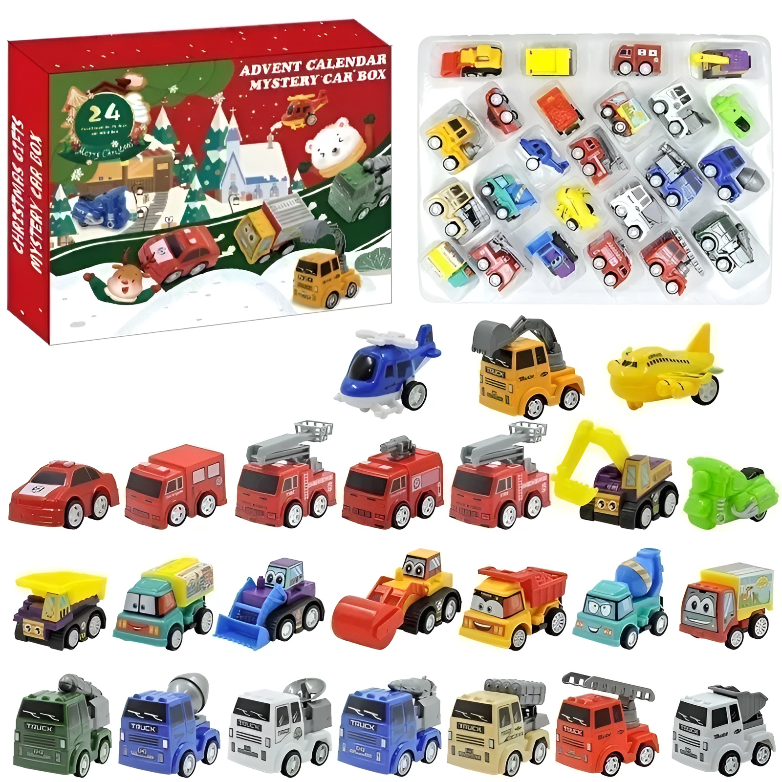 Christmas Gift Box With 24 Day Building Toy Surprises And DIY Nativity Theme