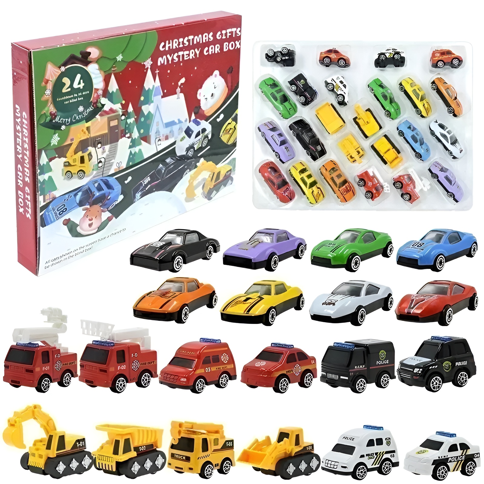 Christmas Gift Box With 24 Day Building Toy Surprises And DIY Nativity Theme