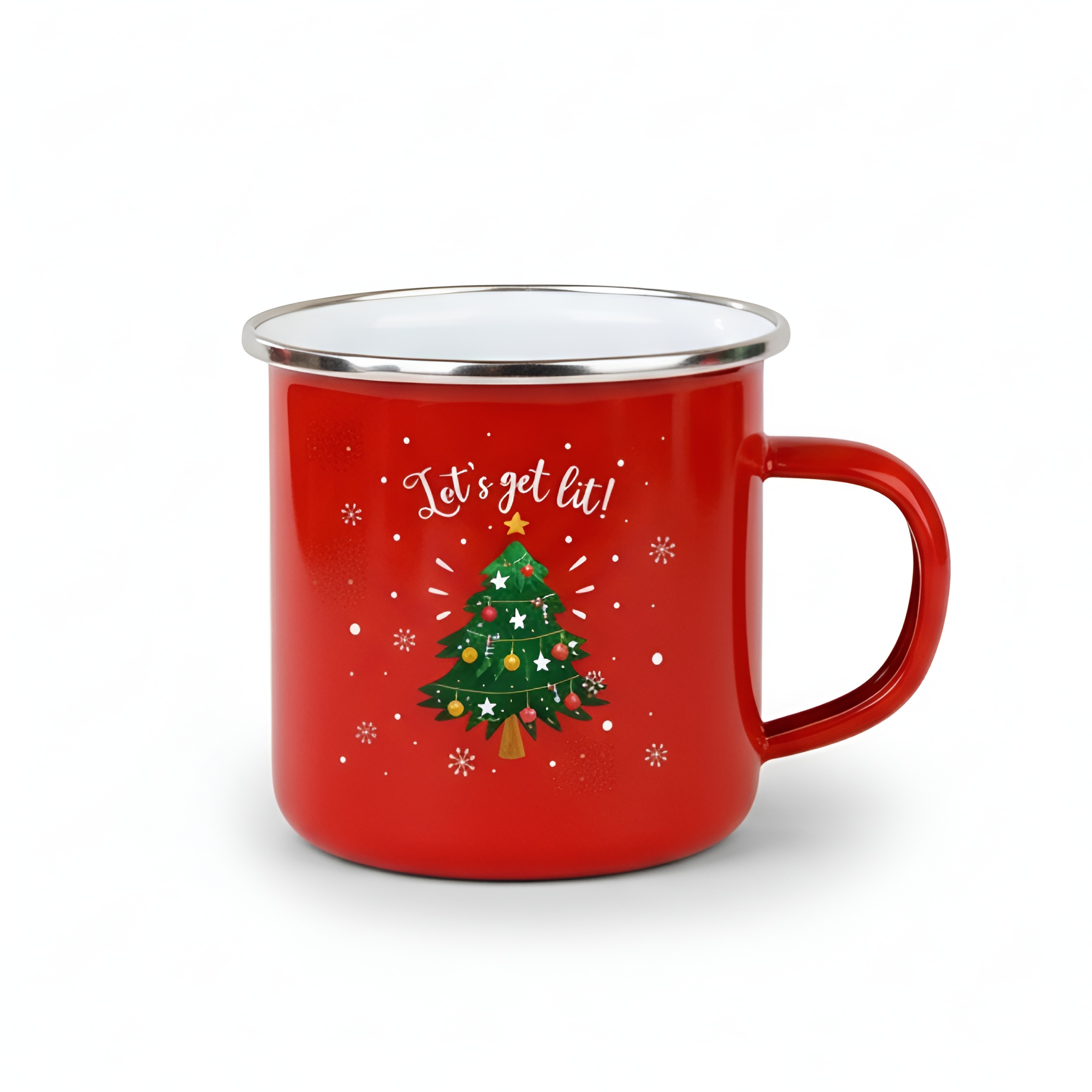 Christmas Themed Festive Printed Metal Mug