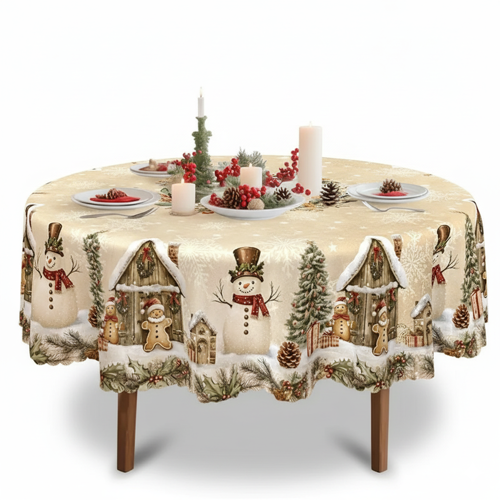 Christmas Themed Tablecloth For Festive Decor