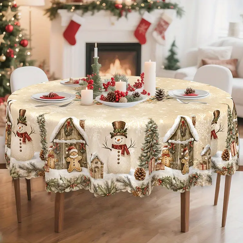 Christmas Themed Tablecloth For Festive Decor