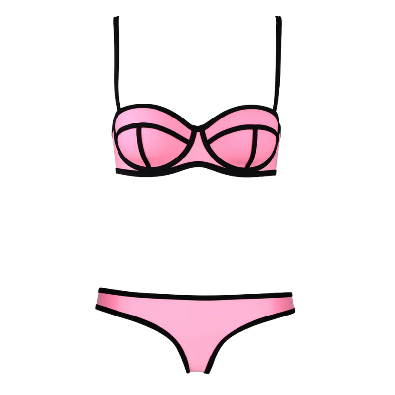 Color Block Bikini Set For Bold And Stylish Swimwear-Amzemart