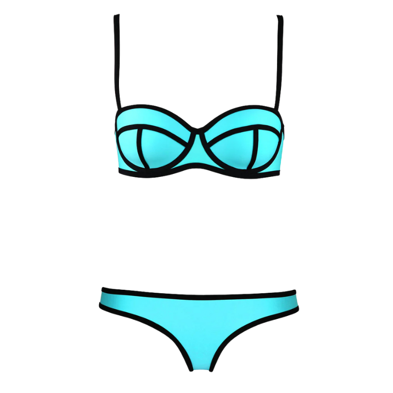 Color Block Bikini Set For Bold And Stylish Swimwear-Amzemart