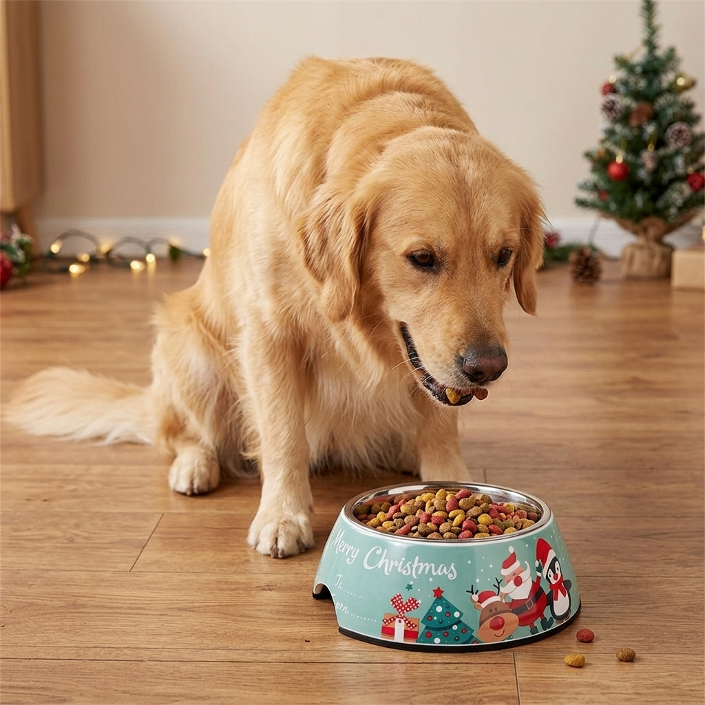 Christmas 2 In 1 Pet Food And Water Bowls