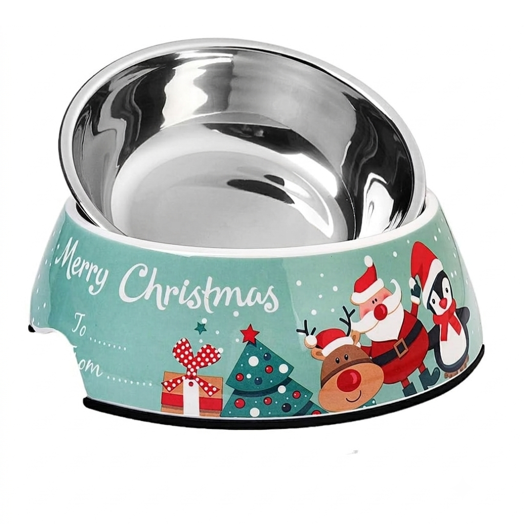 Christmas 2 In 1 Pet Food And Water Bowls