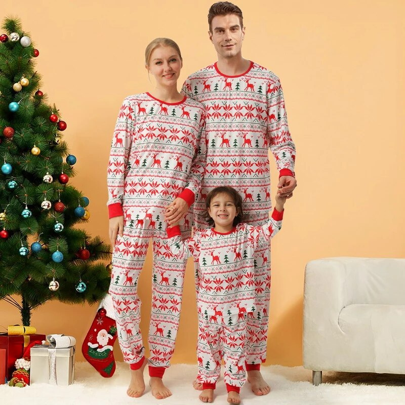 Deer Family Matching Christmas Pajamas - Amzemart