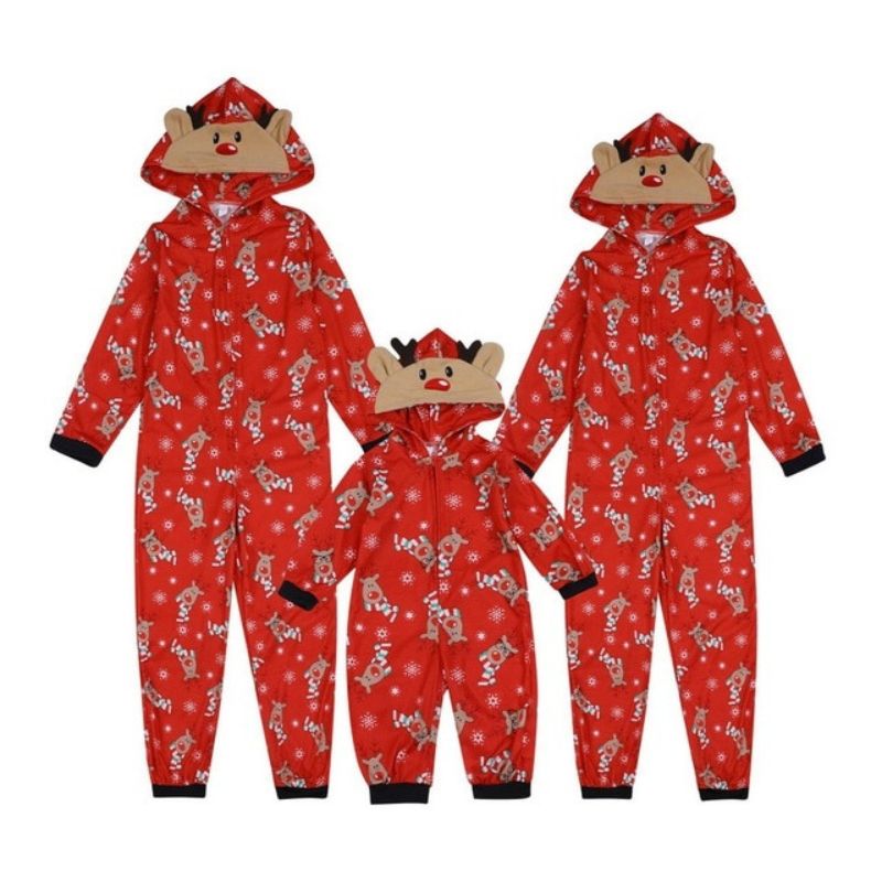 Christmas Jumpsuit Pajama Set - Amzemart