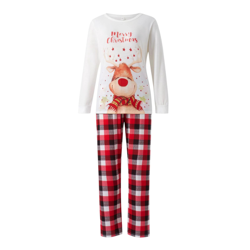 Elk Print Family Pajama Set - Amzemart