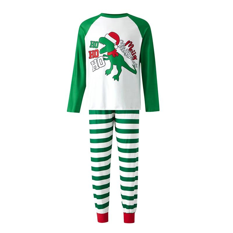 Santa Dinosaur Family Matching Pajamas Set - Amzemart