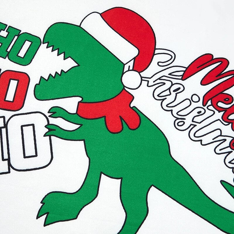 Santa Dinosaur Family Matching Pajamas Set - Amzemart