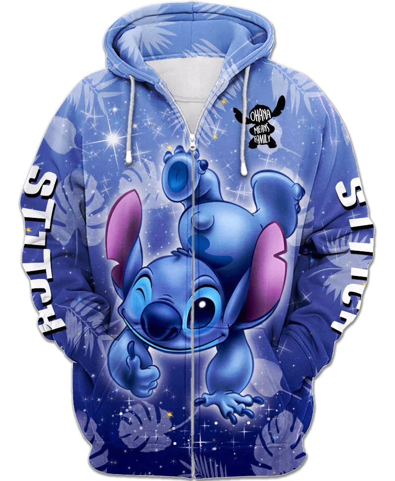 Crazy Stitch Zip Up Hoodie - Amzemart