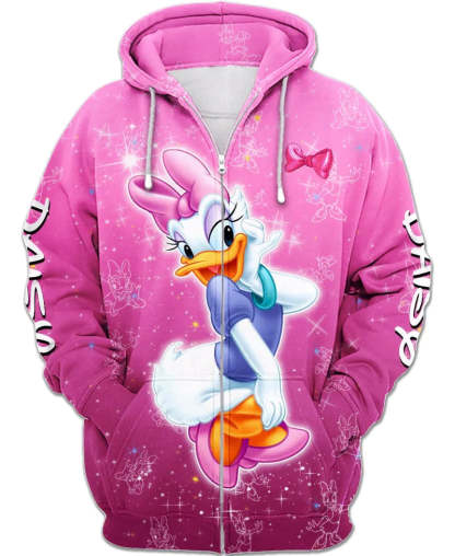 Daisy Duck Zip Up Hoodie - Amzemart