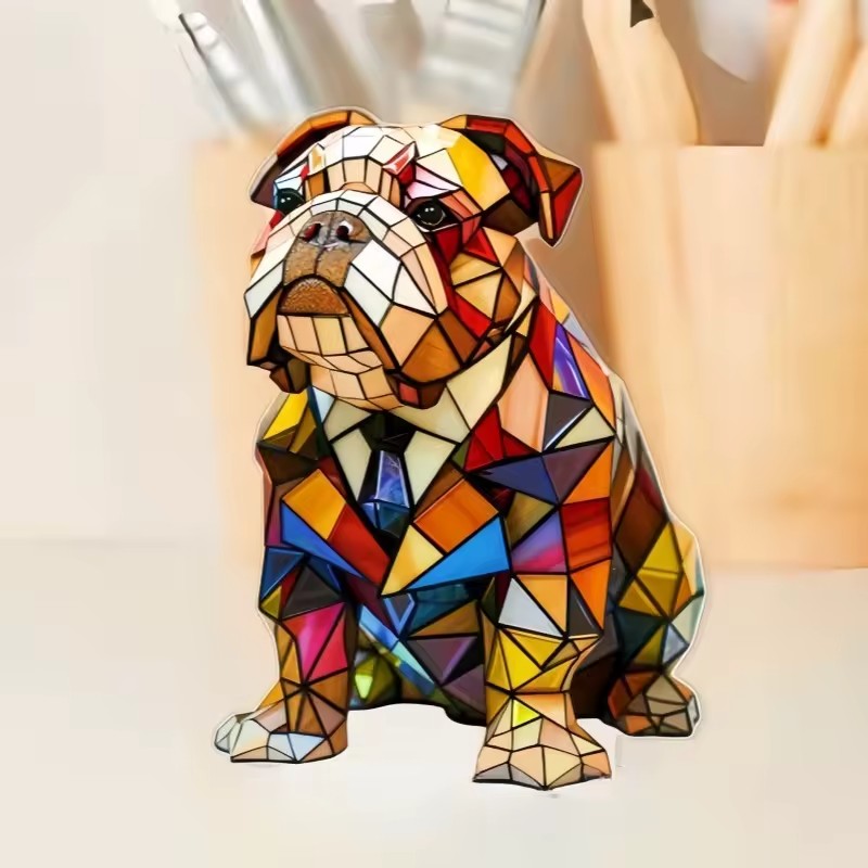 Decorative Resin Led Animal Themed Retro Colorful Glass Lamp
