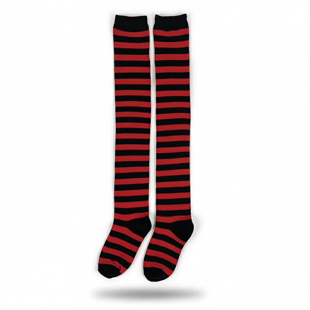 Doll Style Striped Socks for Women For Parties And Costumes